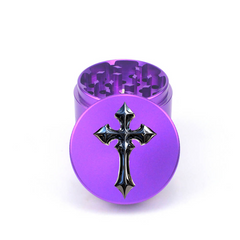 Chrome Cross 4pc Aluminum Grinder - Fidget Widgets