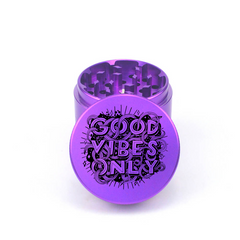 Good Vibes Only Crusher 4pc Aluminum Grinder - Fidget Widgets