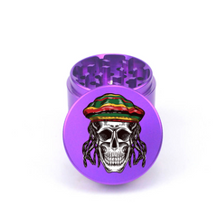 Rasta Skull Crunch 4pc Aluminum Grinder - Fidget Widgets