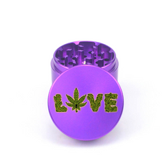 Leaf with Love 4pc Aluminum Grinder - Fidget Widgets