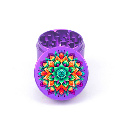 Mandala V8 4pc Aluminum Grinder - Fidget Widgets