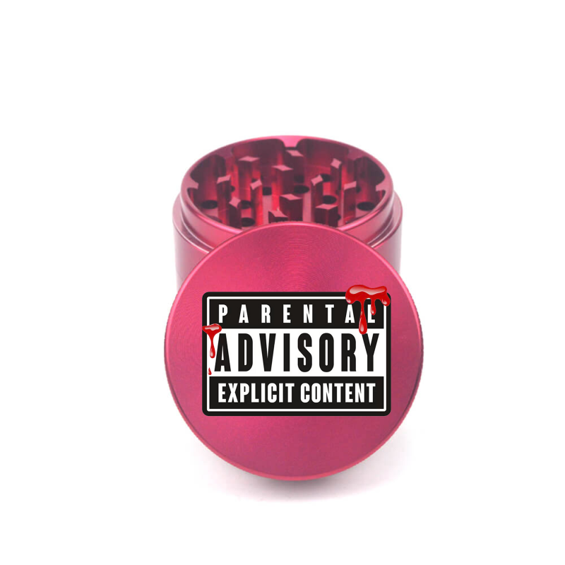 Parental Advisory 4pc Aluminum Grinder - Fidget Widgets