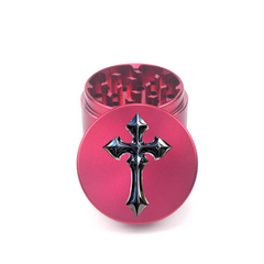 Chrome Cross 4pc Aluminum Grinder - Fidget Widgets