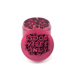 Good Vibes Only Crusher 4pc Aluminum Grinder - Fidget Widgets