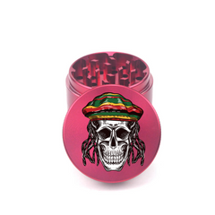 Rasta Skull Crunch 4pc Aluminum Grinder - Fidget Widgets
