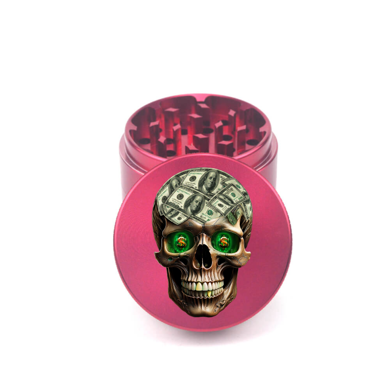 Skull Cash Crusher 4pc Aluminum Grinder - Fidget Widgets