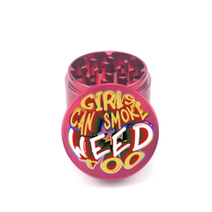 Girls Can Smoke Too 4pc Aluminum Grinder - Fidget Widgets