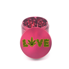 Leaf with Love 4pc Aluminum Grinder - Fidget Widgets