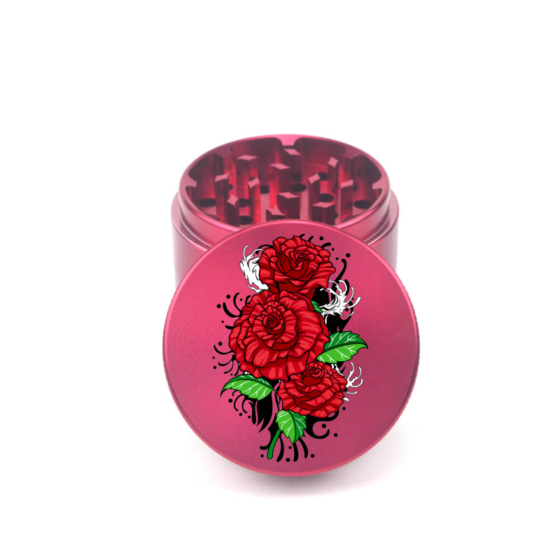 Rose Petal Bliss 4pc Aluminum Grinder - Fidget Widgets