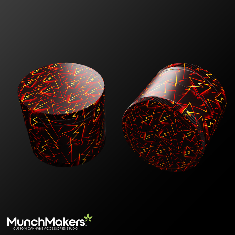 Red Thunder All Over Print Grinder - Fidget Widgets