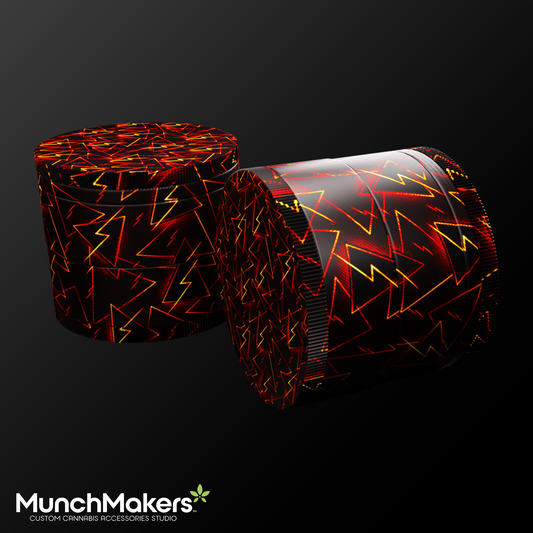 Red Thunder All Over Print Grinder - Fidget Widgets