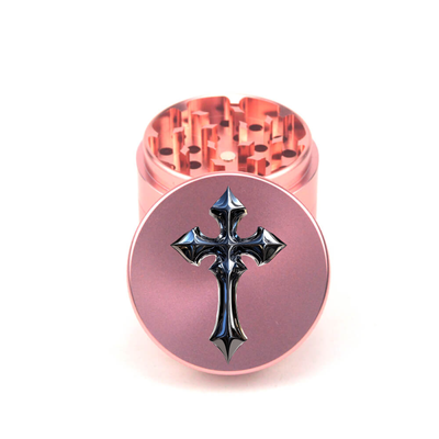 Chrome Cross 4pc Aluminum Grinder - Fidget Widgets