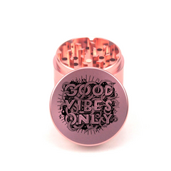 Good Vibes Only Crusher 4pc Aluminum Grinder - Fidget Widgets