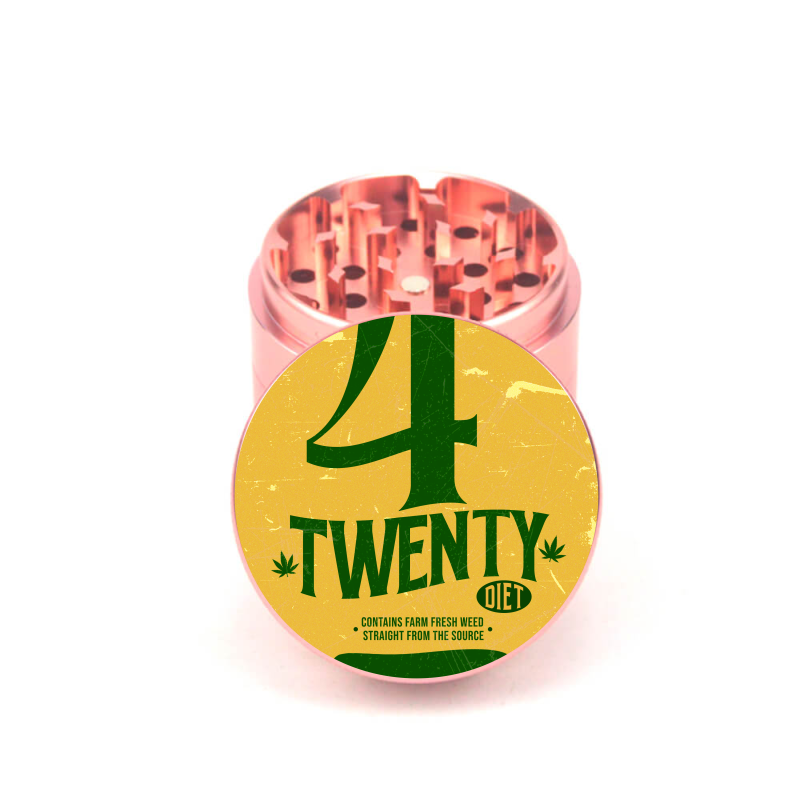 Retro 420 Cap Art 4pc Aluminum Grinder - Fidget Widgets