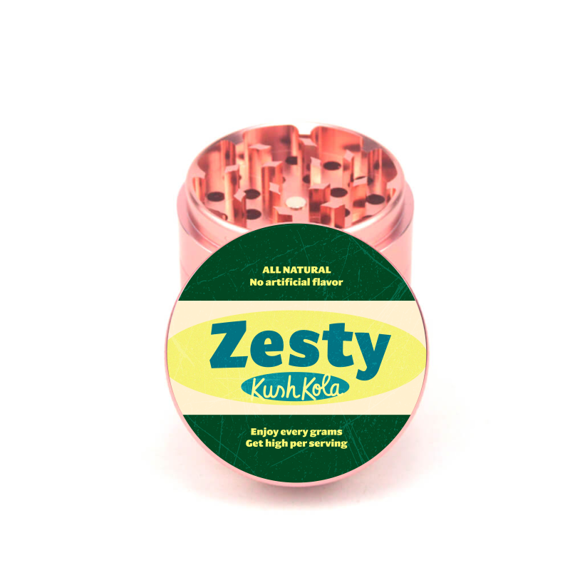 Zesty Kush Kola 4pc Aluminum Grinder - Fidget Widgets