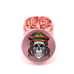 Rasta Skull Crunch 4pc Aluminum Grinder - Fidget Widgets