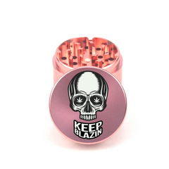 Skull Blazin 4pc Aluminum Grinder - Fidget Widgets