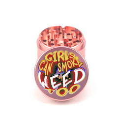Girls Can Smoke Too 4pc Aluminum Grinder - Fidget Widgets