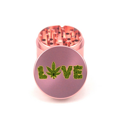 Leaf with Love 4pc Aluminum Grinder - Fidget Widgets