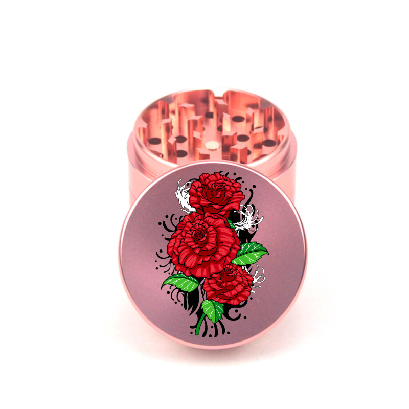 Rose Petal Bliss 4pc Aluminum Grinder - Fidget Widgets