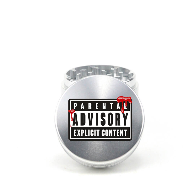 Parental Advisory 4pc Aluminum Grinder - Fidget Widgets