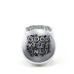 Good Vibes Only Crusher 4pc Aluminum Grinder - Fidget Widgets