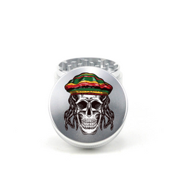 Rasta Skull Crunch 4pc Aluminum Grinder - Fidget Widgets