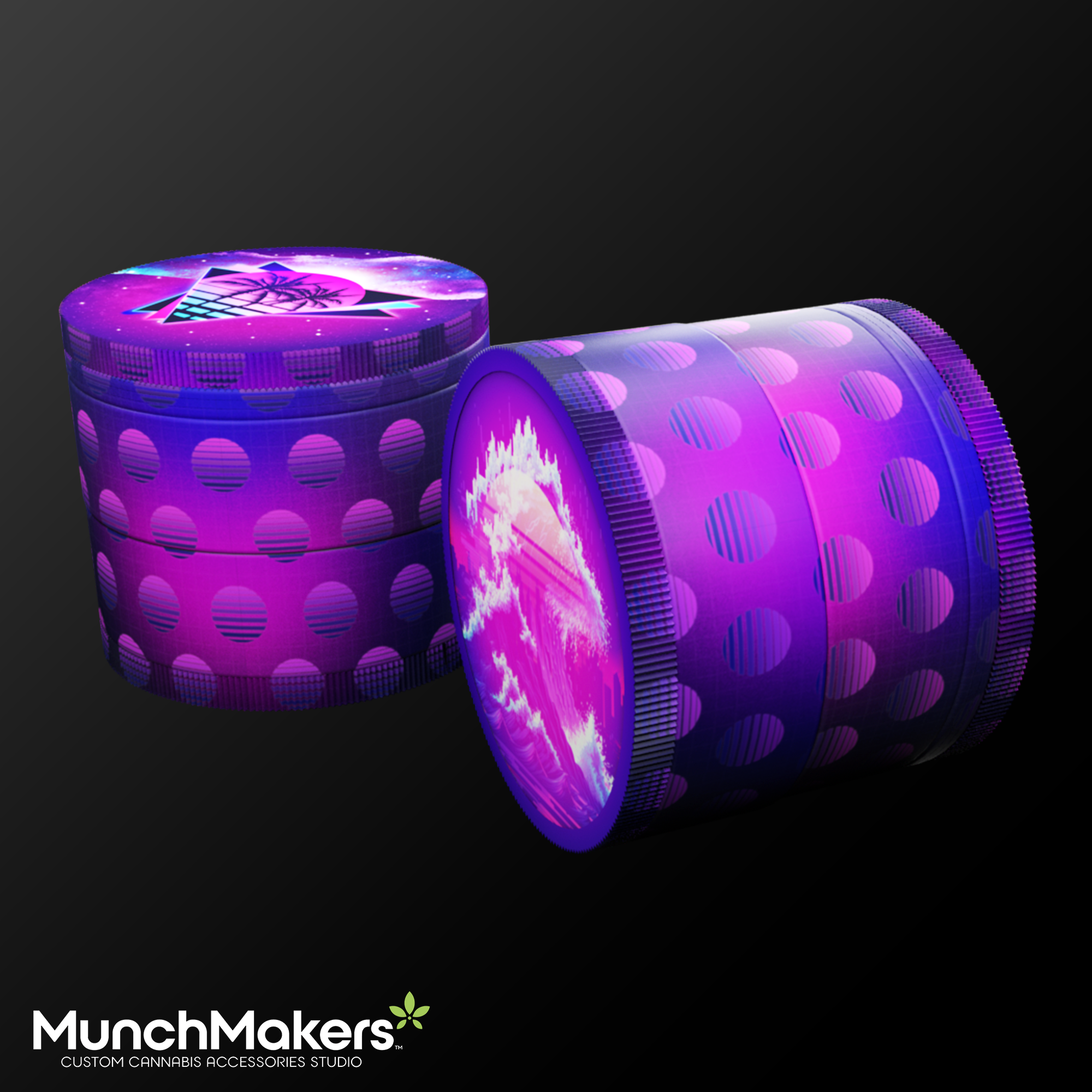 Cosmic Wave All Over Print Grinder - Fidget Widgets