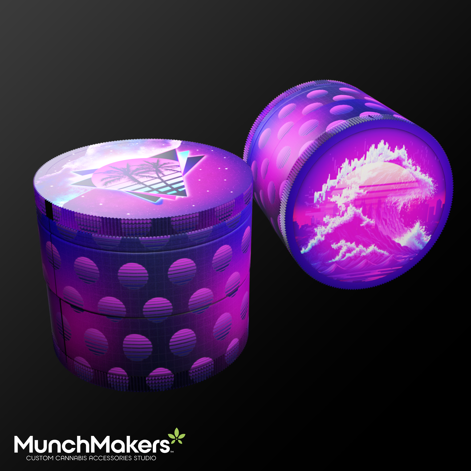 Cosmic Wave All Over Print Grinder - Fidget Widgets